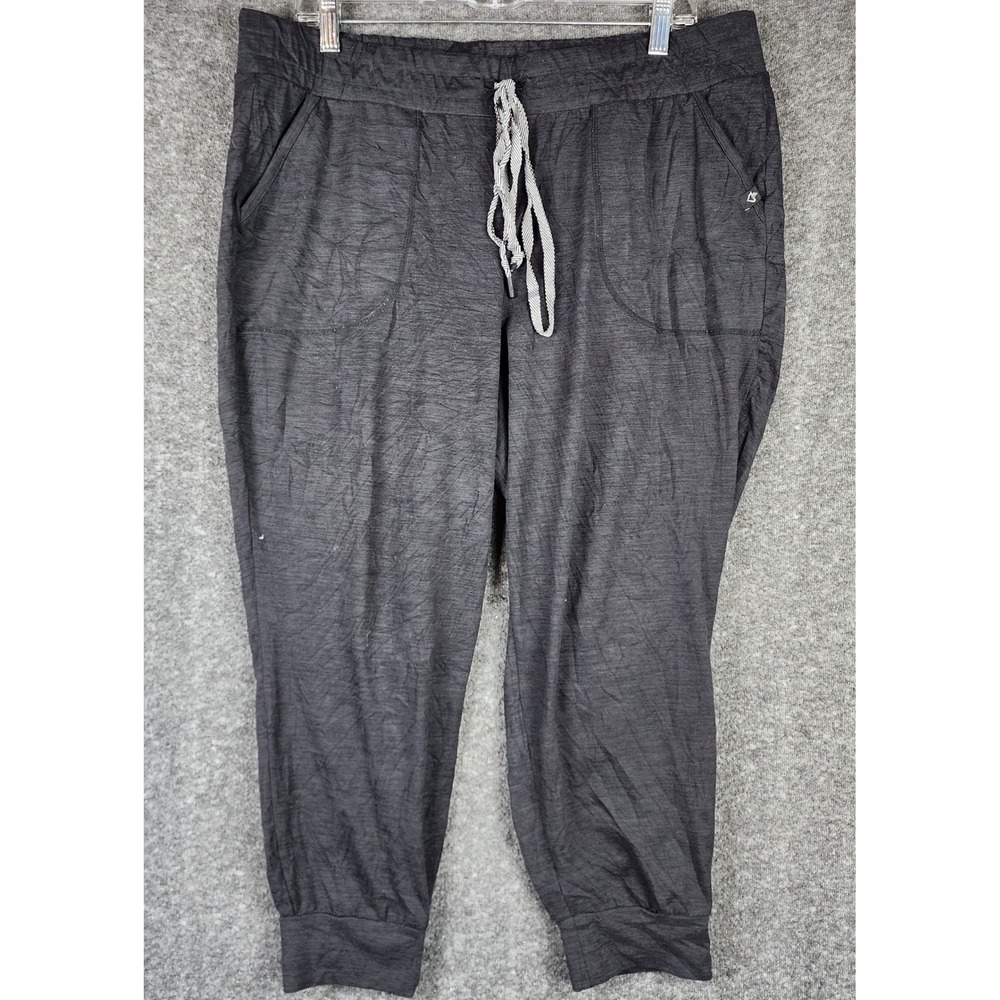 Happy Camper by Torrid Jogger Pants Men Size 2 Charcoal Gray Space Dye Stretch